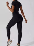 SculptZip Short-Sleeve Jumpsuit